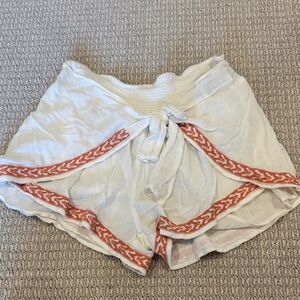 L*Space White Shorts with Orange Trim
